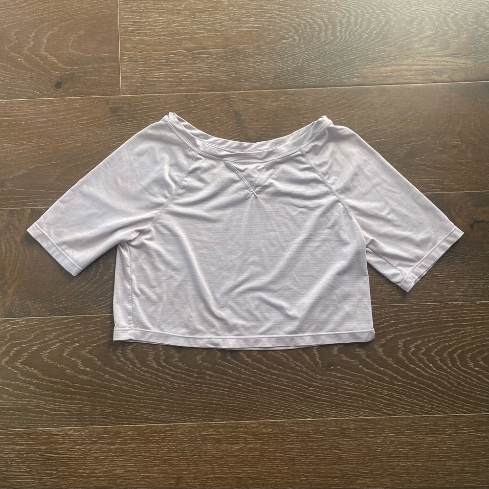 fabletics purple crop top, size XS
